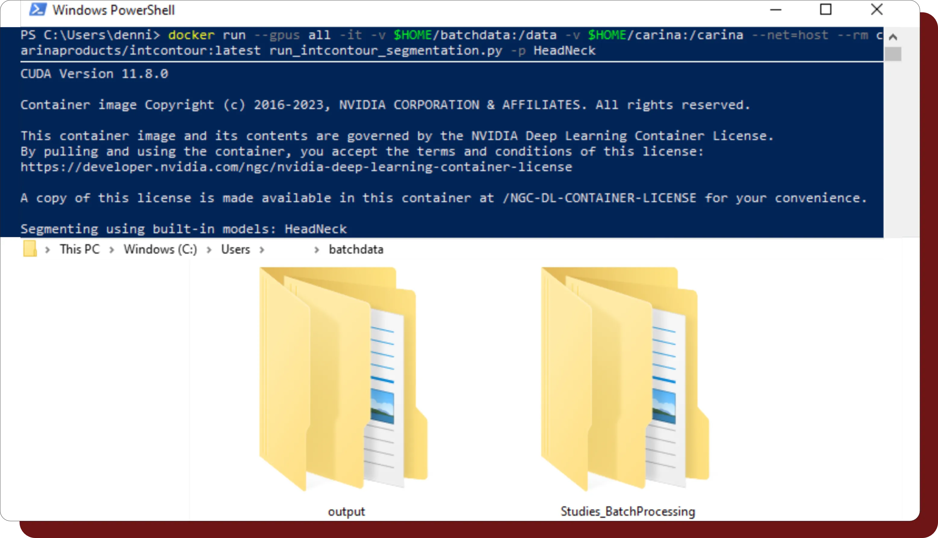 A figure illustrating INTContour's Batch Mode segmentation function. 